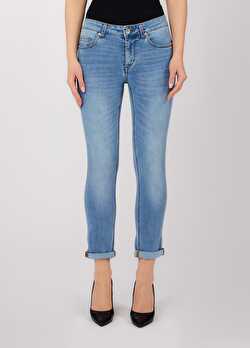 Açık Mavi Katlamalı Paça Skinny Jean ürünü görüntülemek için tıklayınız