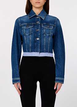 Şerit Detaylı Denim Ceket ürünü görüntülemek için tıklayınız