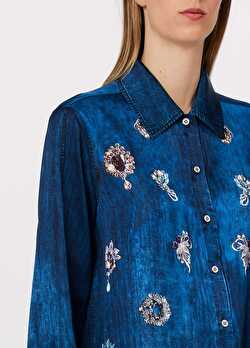 Baskılı Denim Gömlek ürünü görüntülemek için tıklayınız