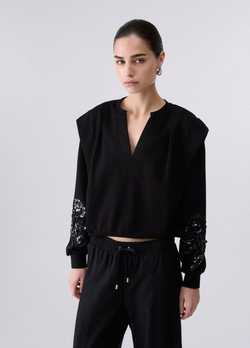 Mücevher işlemeli sweatshirt ürünü görüntülemek için tıklayınız