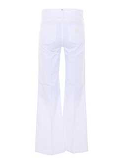 Beyaz Yüksek Bel Flare Denim Pantolon ürünü görüntülemek için tıklayınız