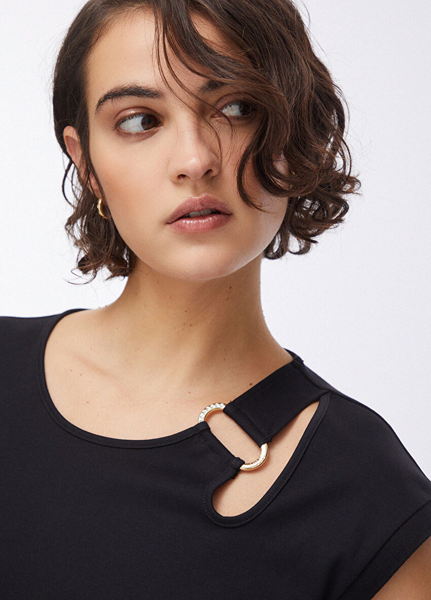 Siyah Midi Boy Elbise