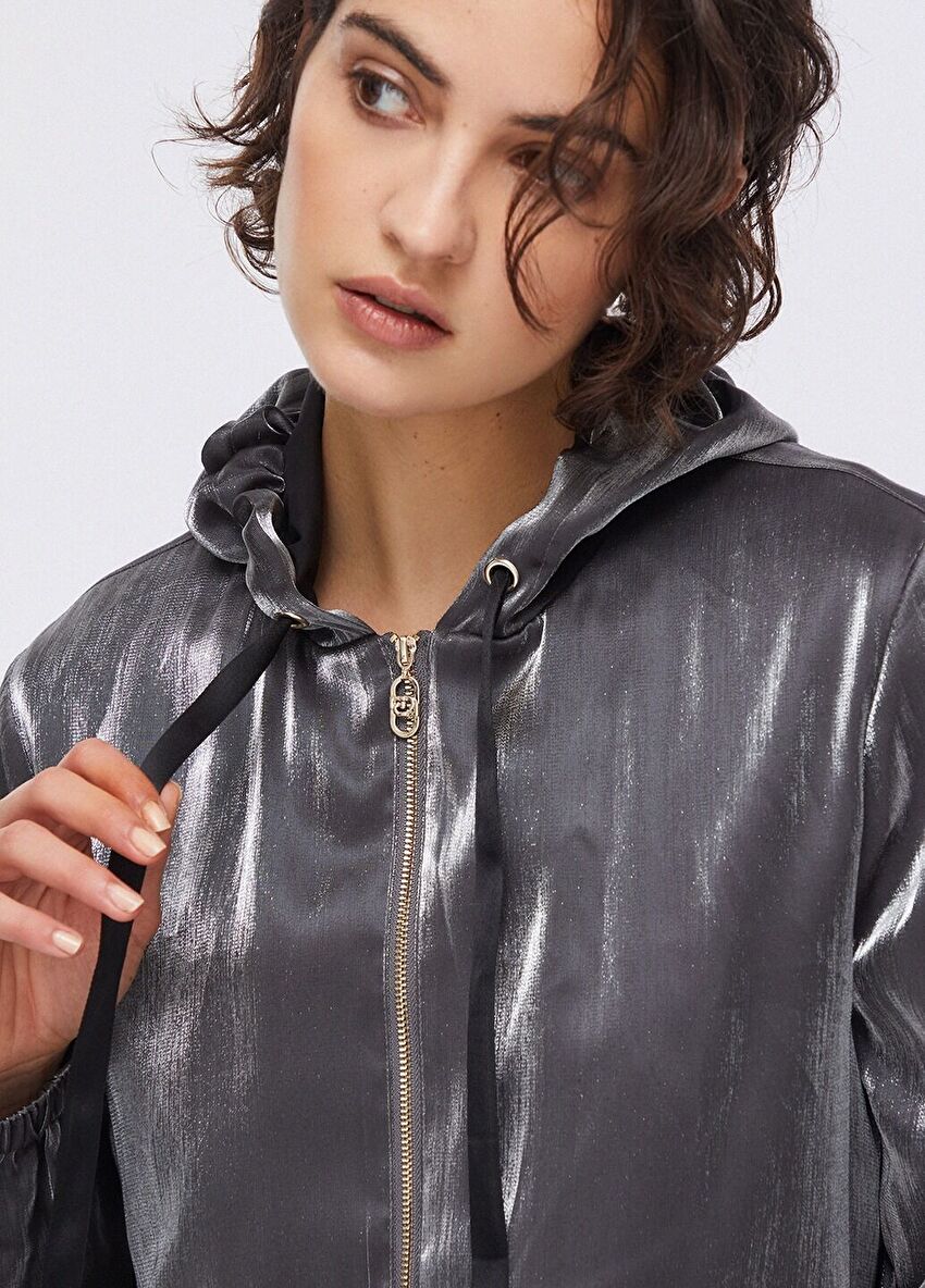 Gri Saten Ceket