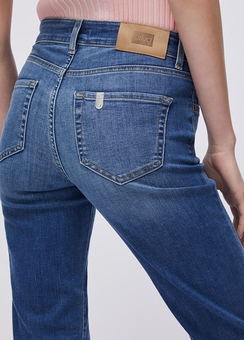 Yüksek Bel Straight Fit Jean