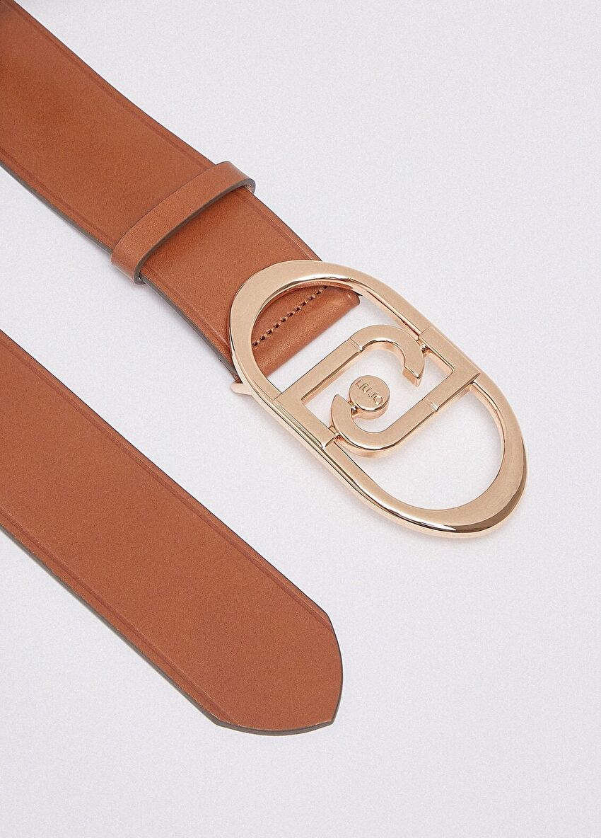 Taba Logo Toka Deri 5.5 Cm Kemer