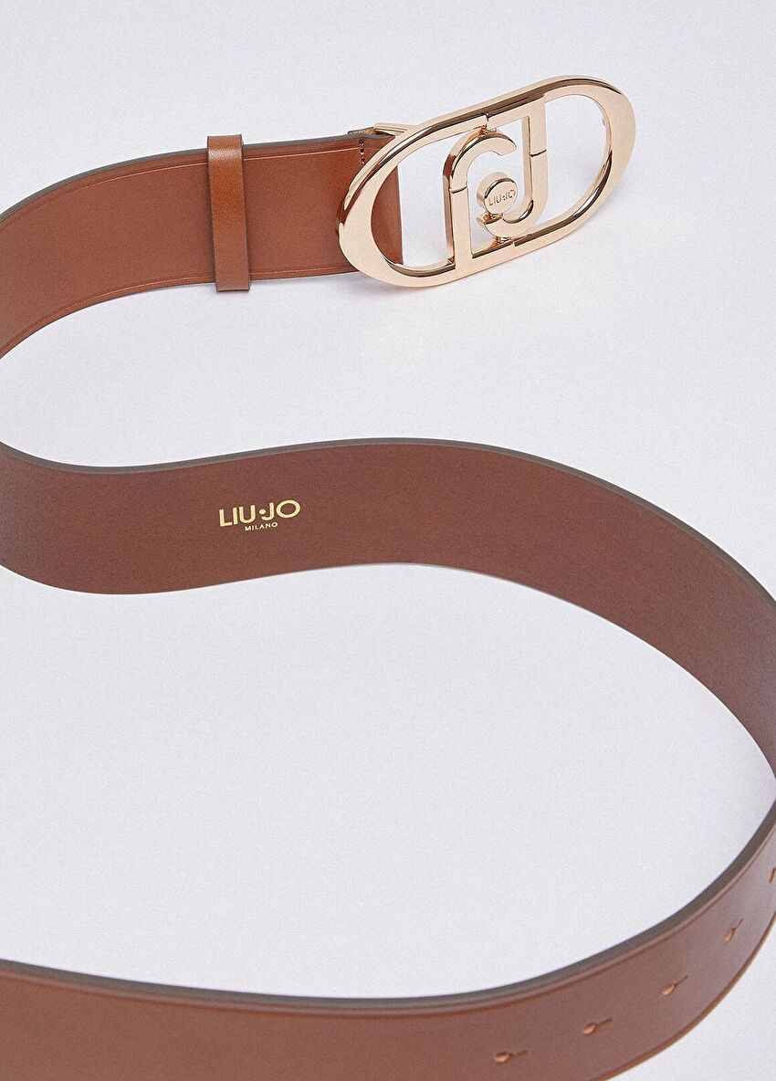 Taba Logo Toka Deri 5.5 Cm Kemer