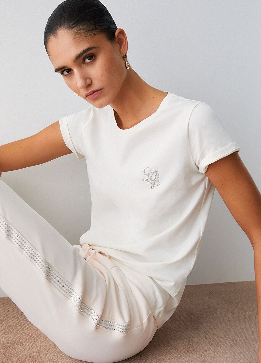 Beyaz Kısa Kollu T-Shirt