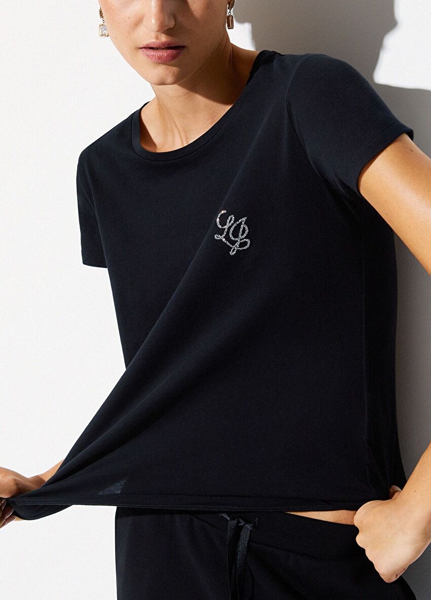 Siyah Kısa Kollu T-Shirt