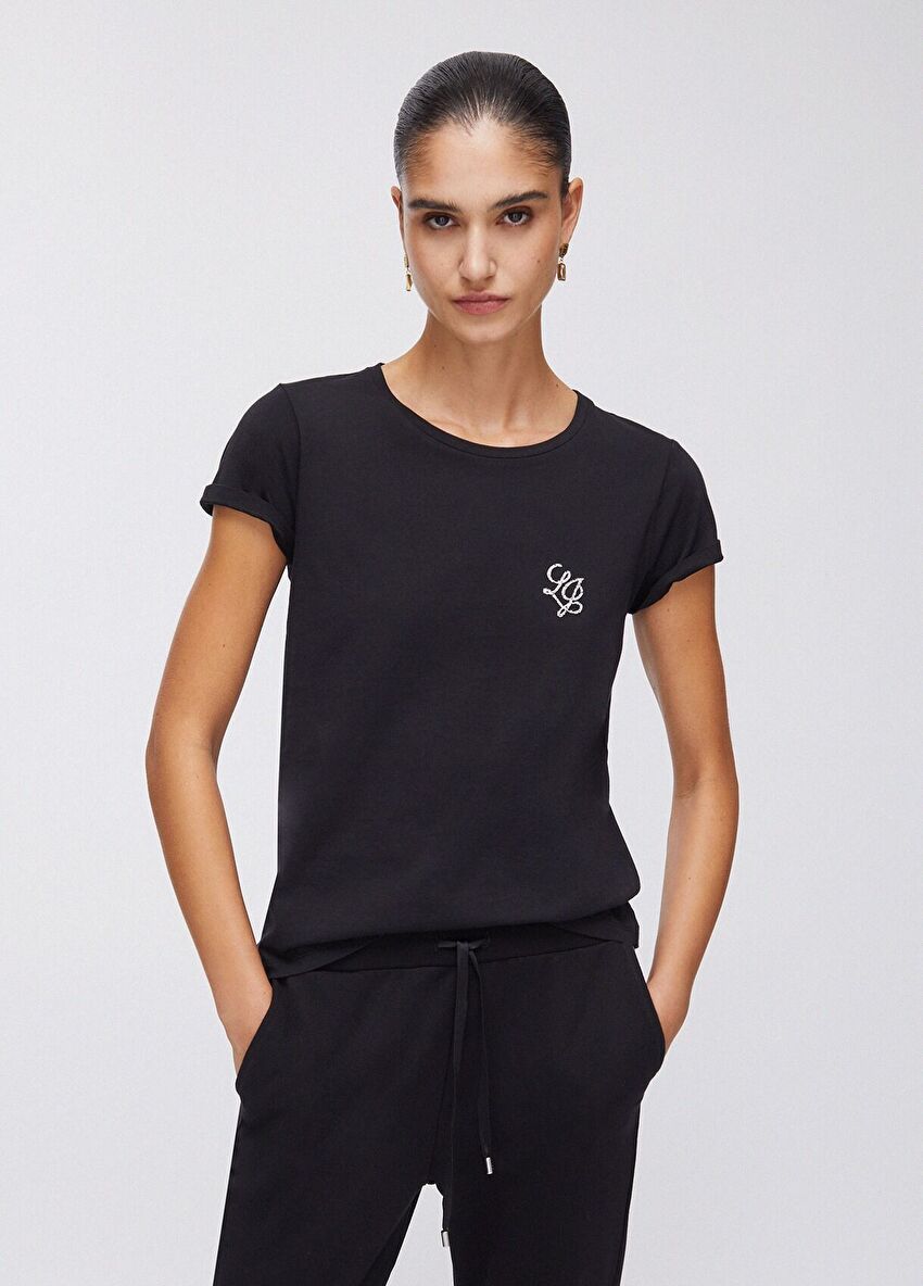 Siyah Kısa Kollu T-Shirt