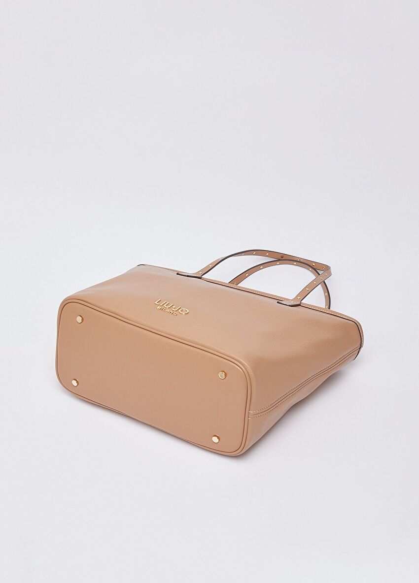 Deve Tüyü Deri Orta Boy Tote Çanta