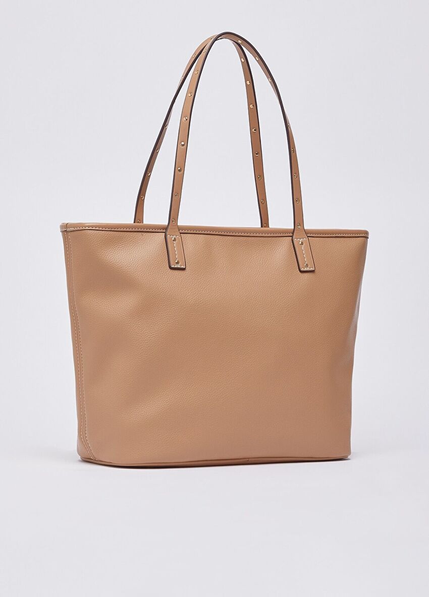 Deve Tüyü Deri Orta Boy Tote Çanta