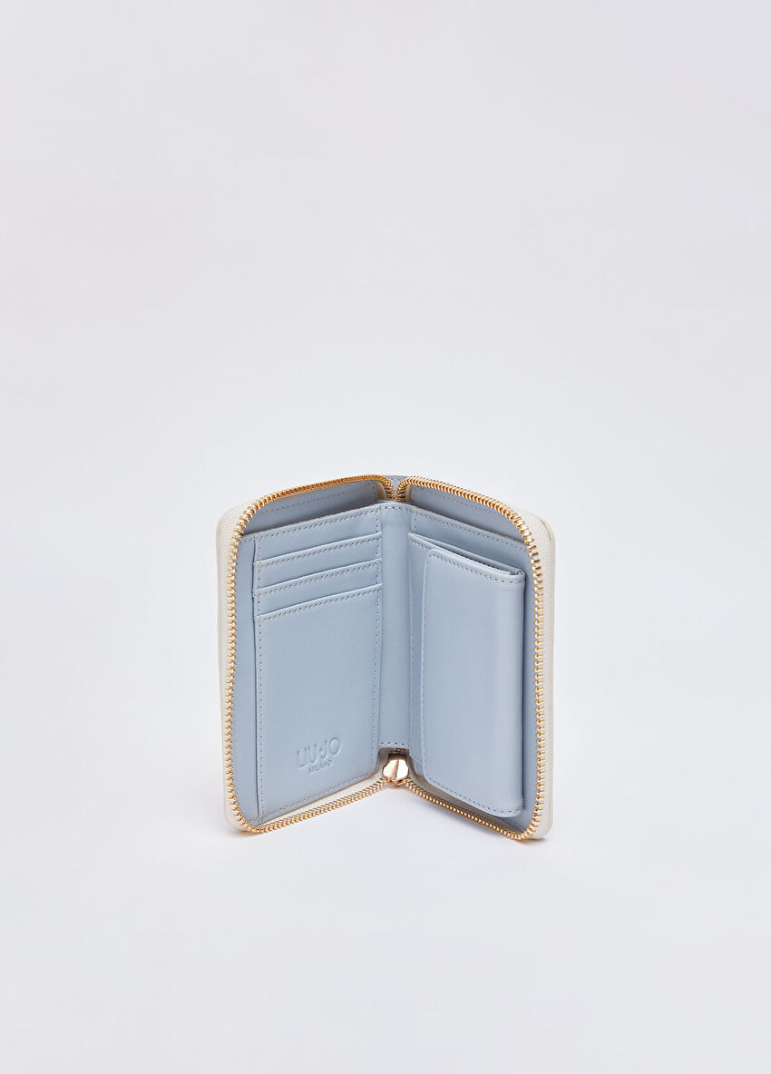 Ekru Garnili Cüzdan