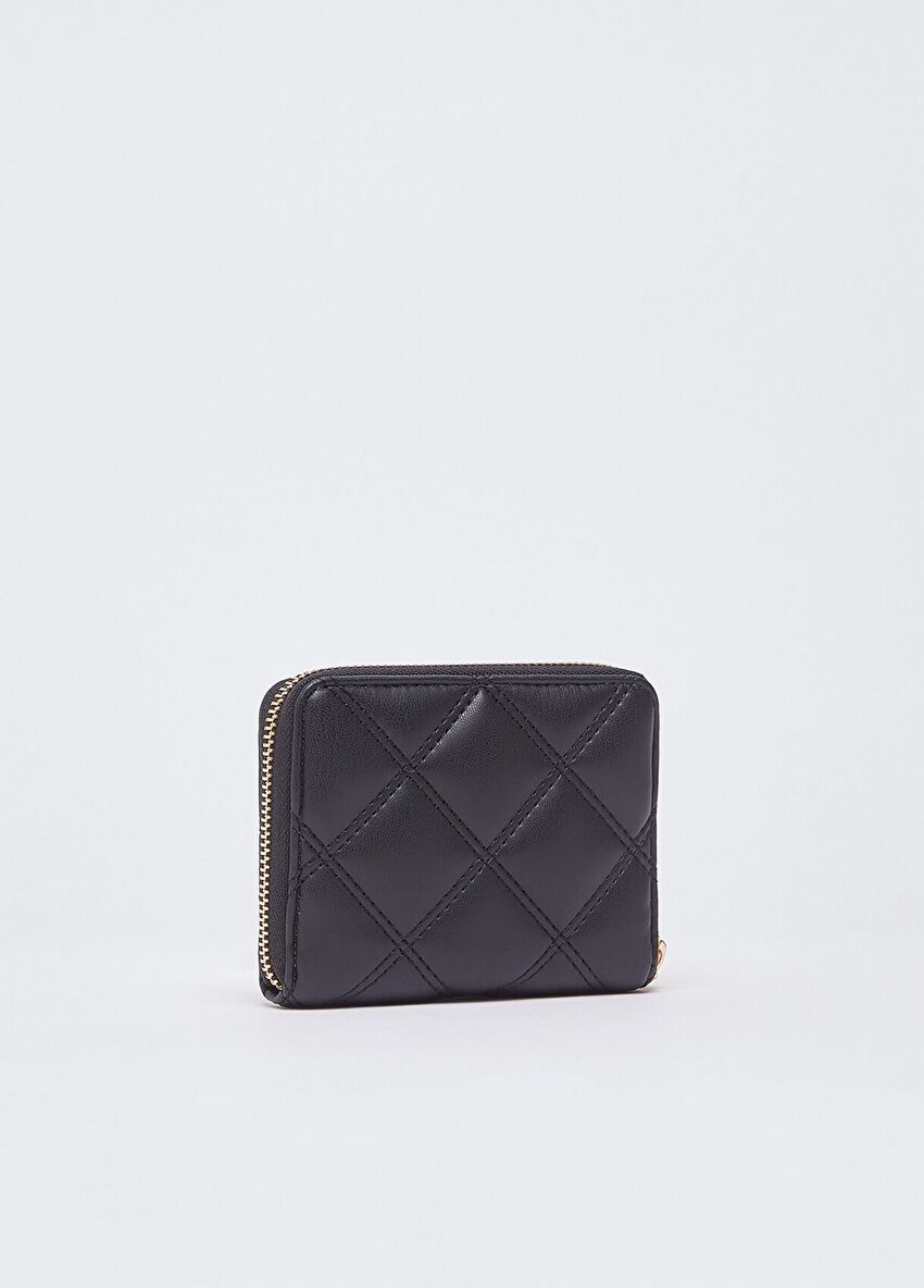 Siyah LaPuffy Kapitone Cüzdan