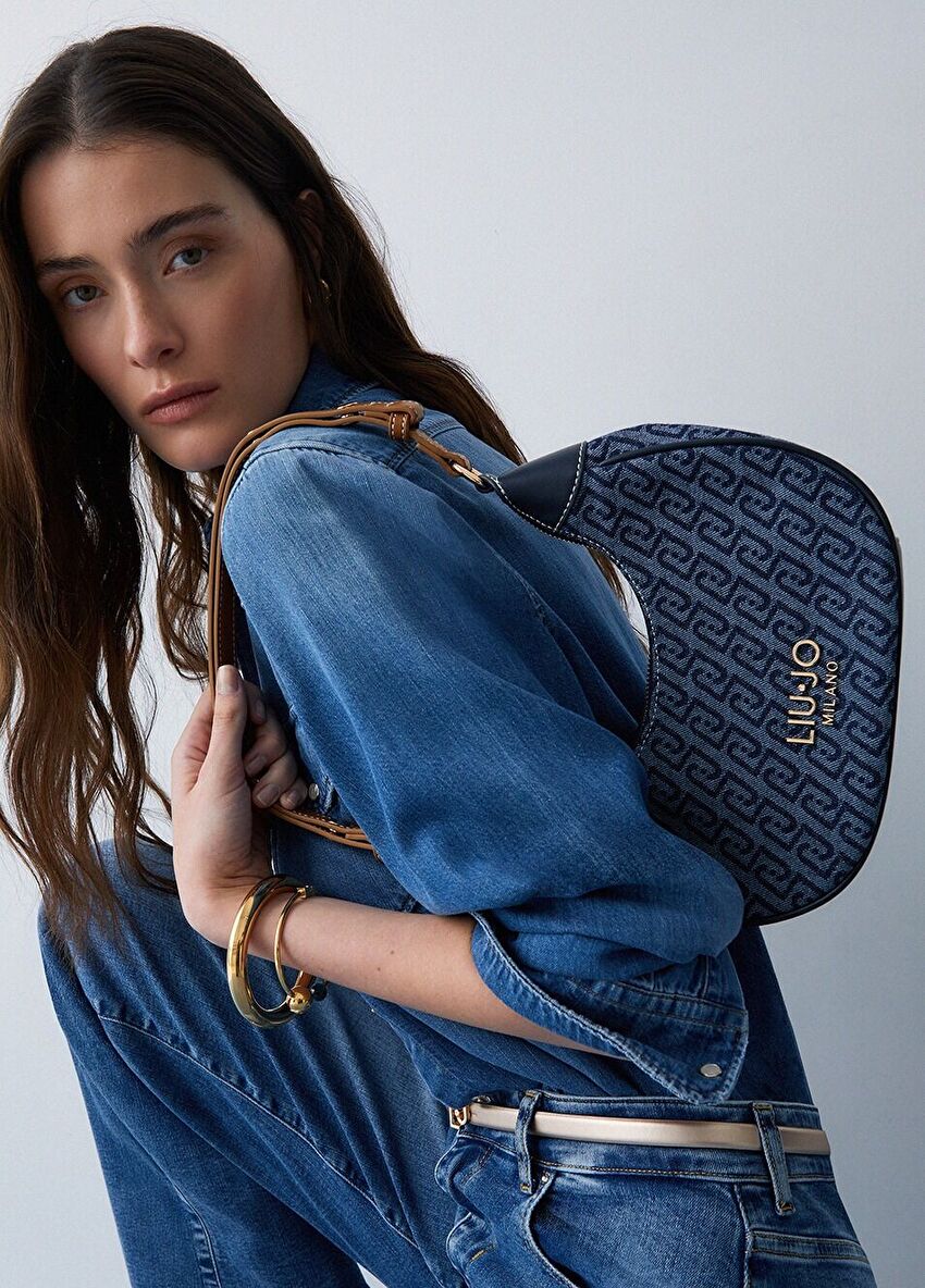 Lacivert Küçük Hobo Çanta