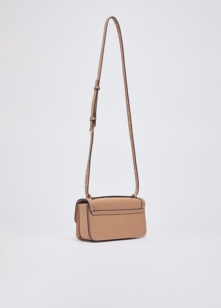 Bej Çapraz Askılı Çanta