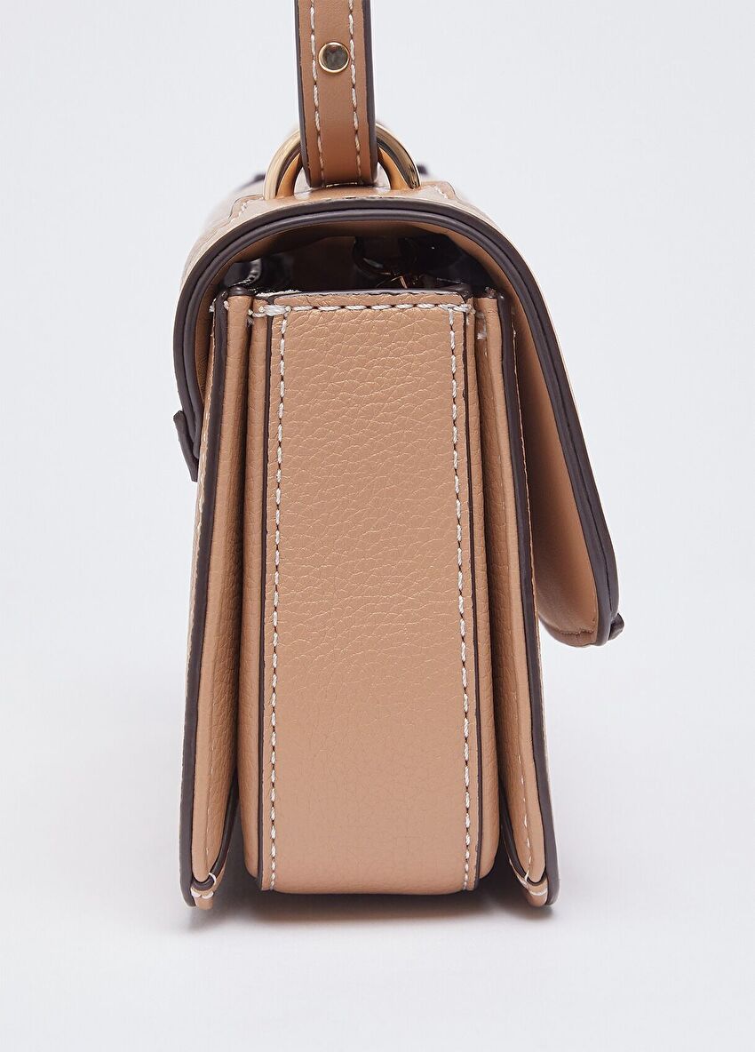 Bej Çapraz Askılı Çanta