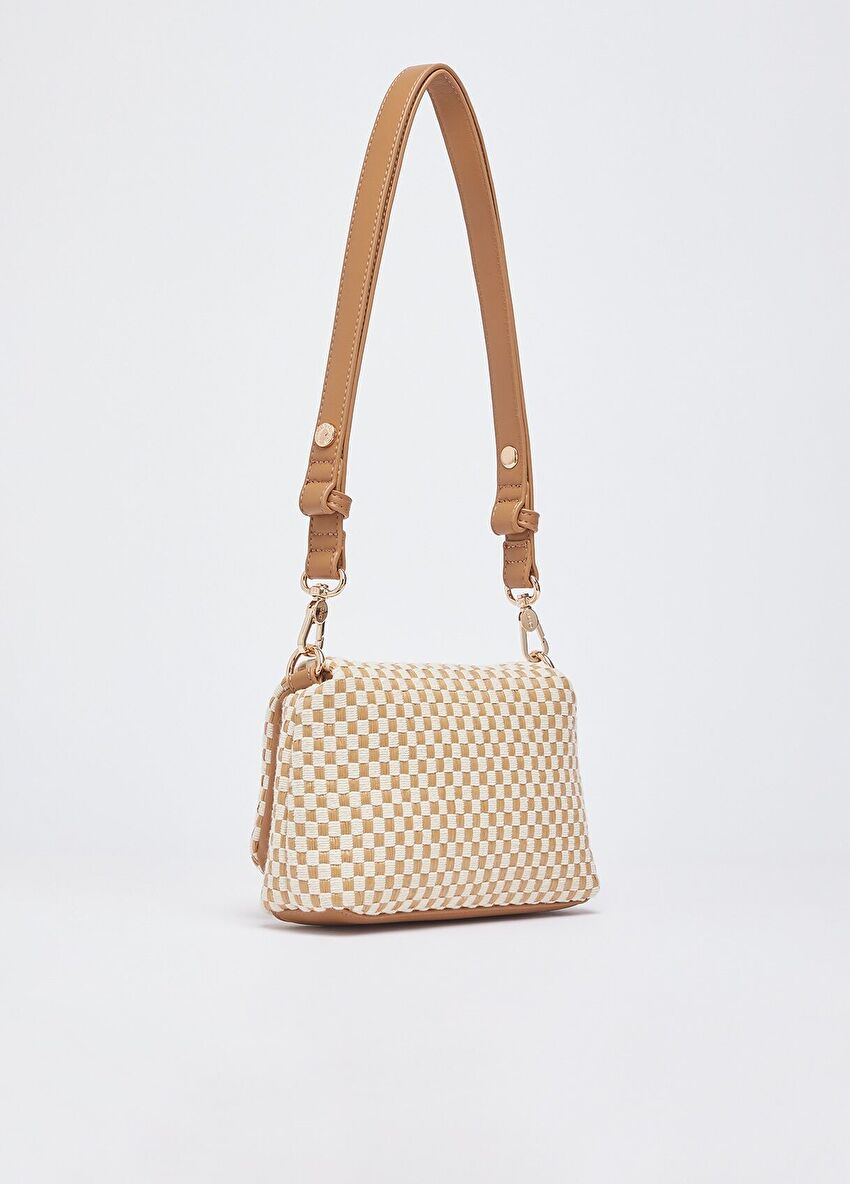 Bej Küçük Çapraz Çanta