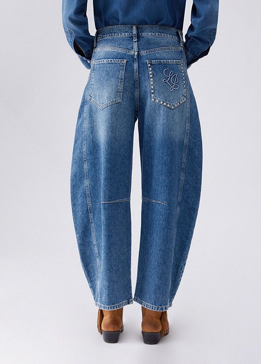 Mavi Pens Detaylı Denim Pantolon