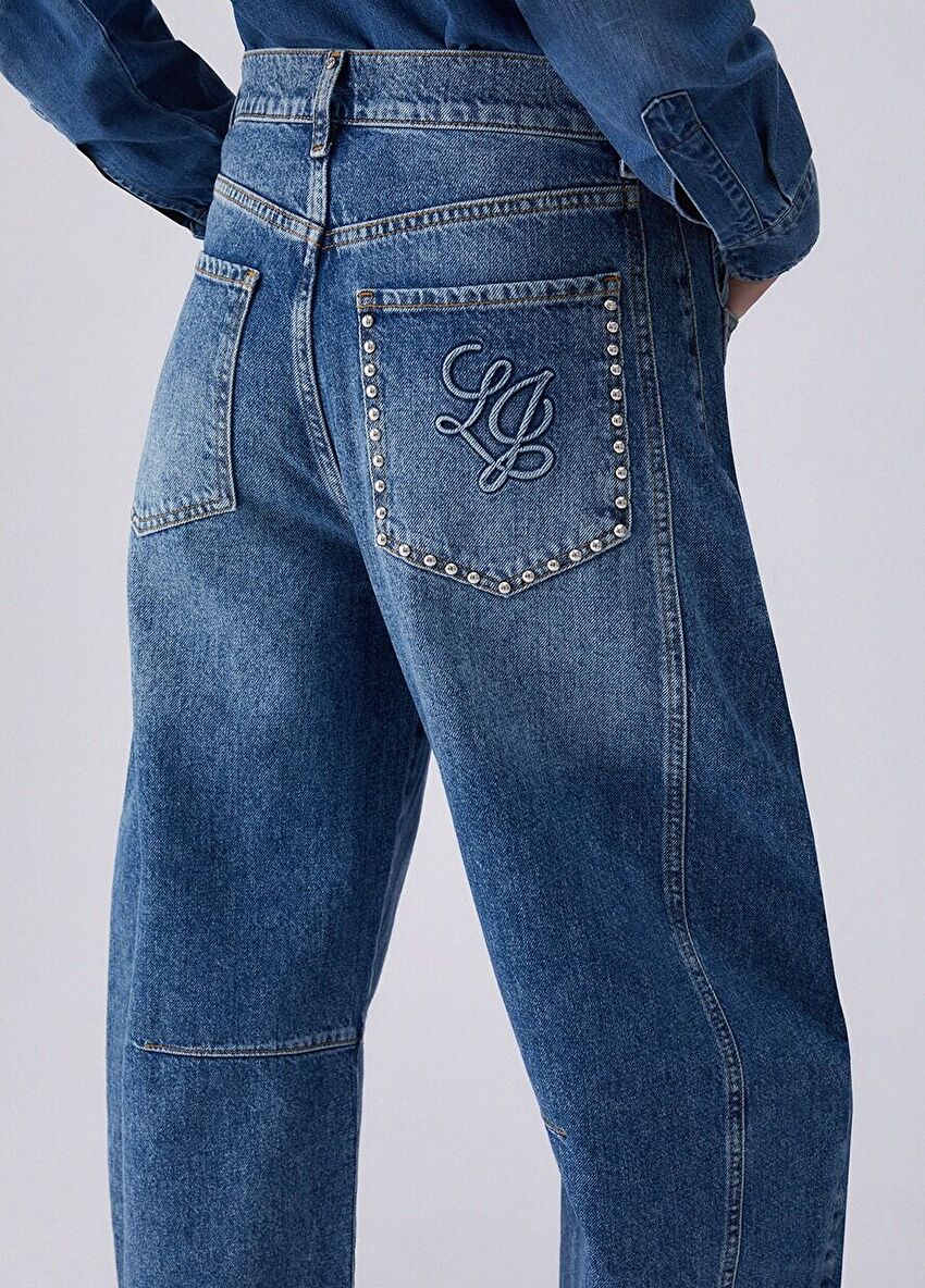 Mavi Pens Detaylı Denim Pantolon
