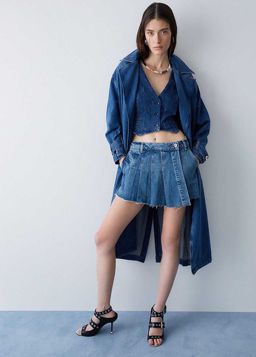 Denim Şort Etek