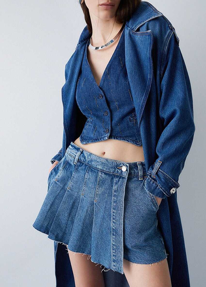 Denim Şort Etek