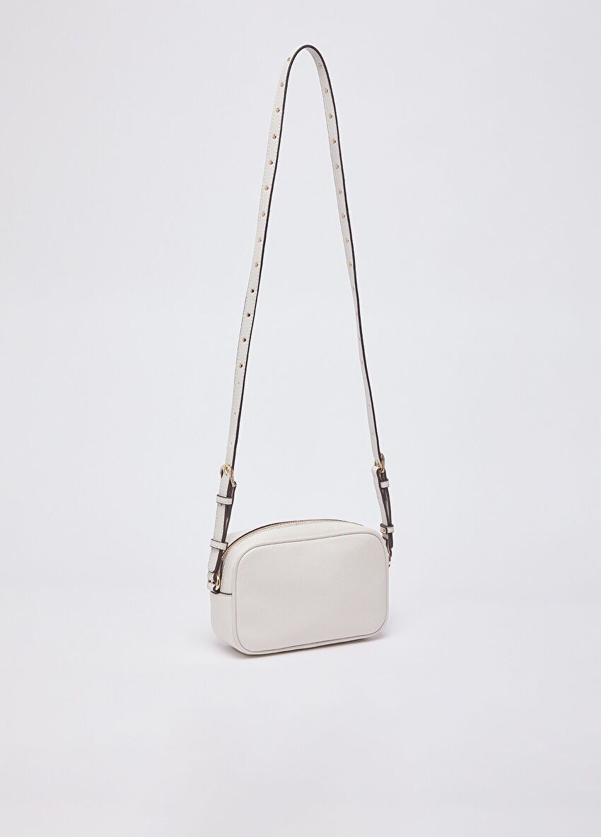 Krem Küçük Kamera Çantası