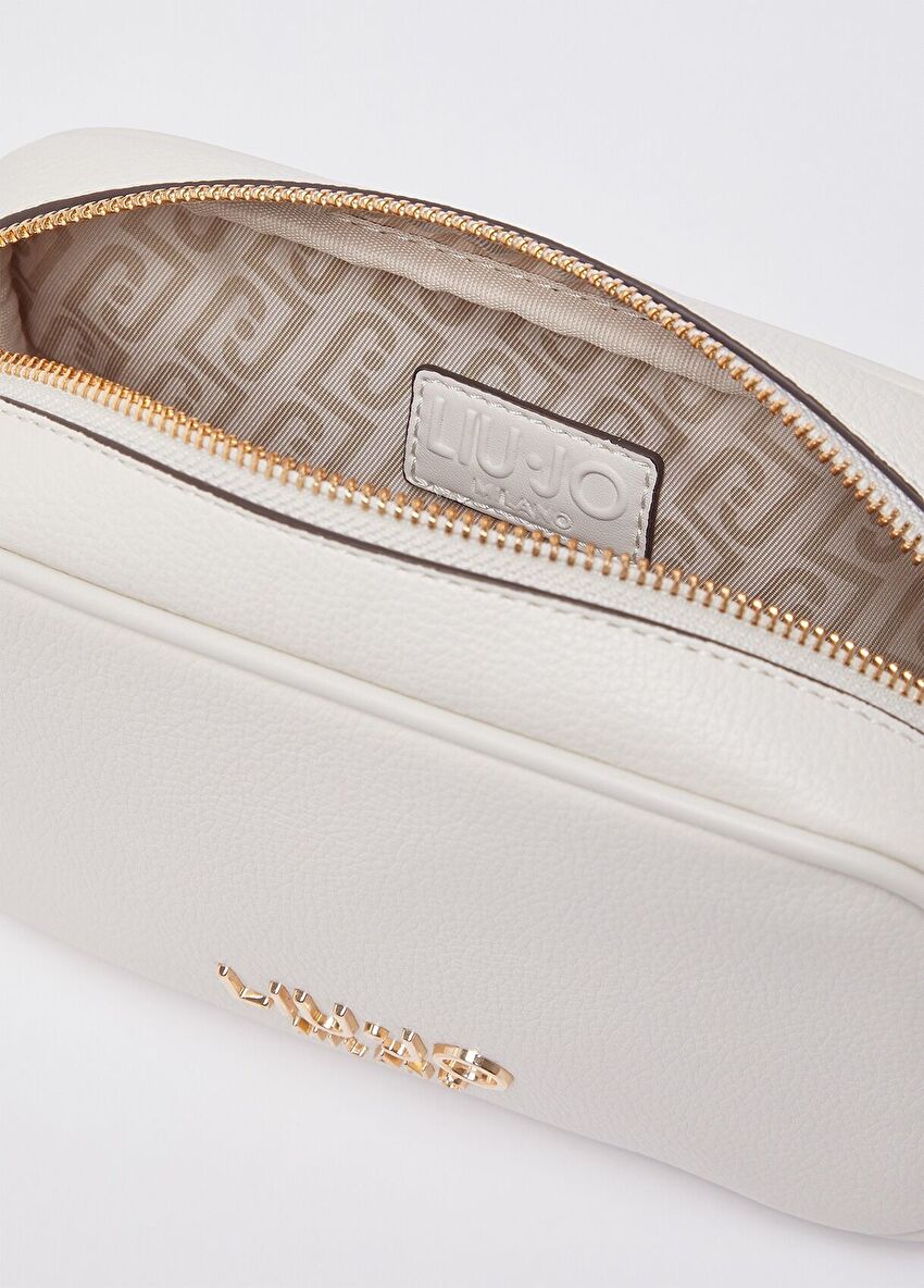 Krem Küçük Kamera Çantası