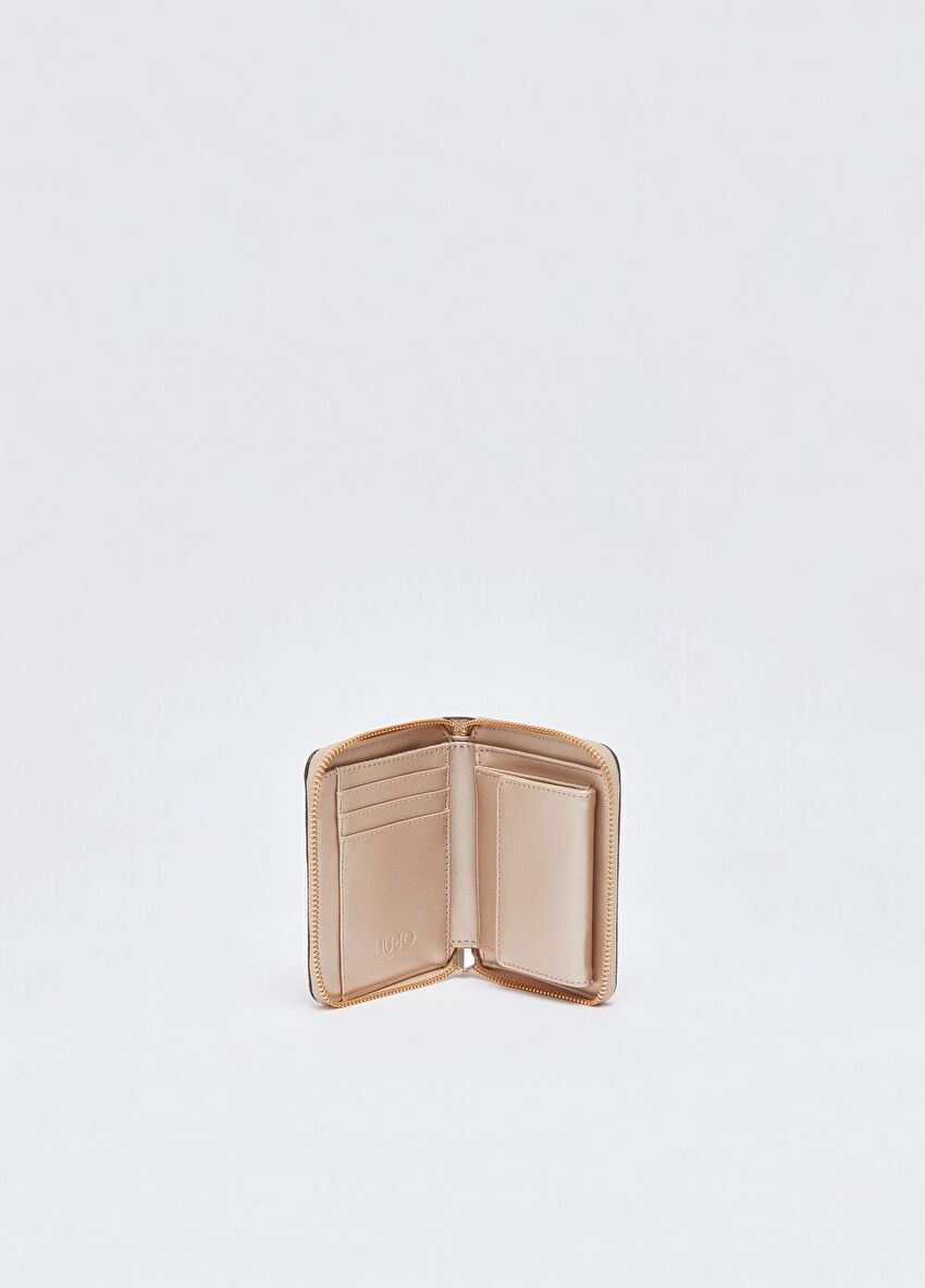 Altın Rengi Fermuarlı Cüzdan