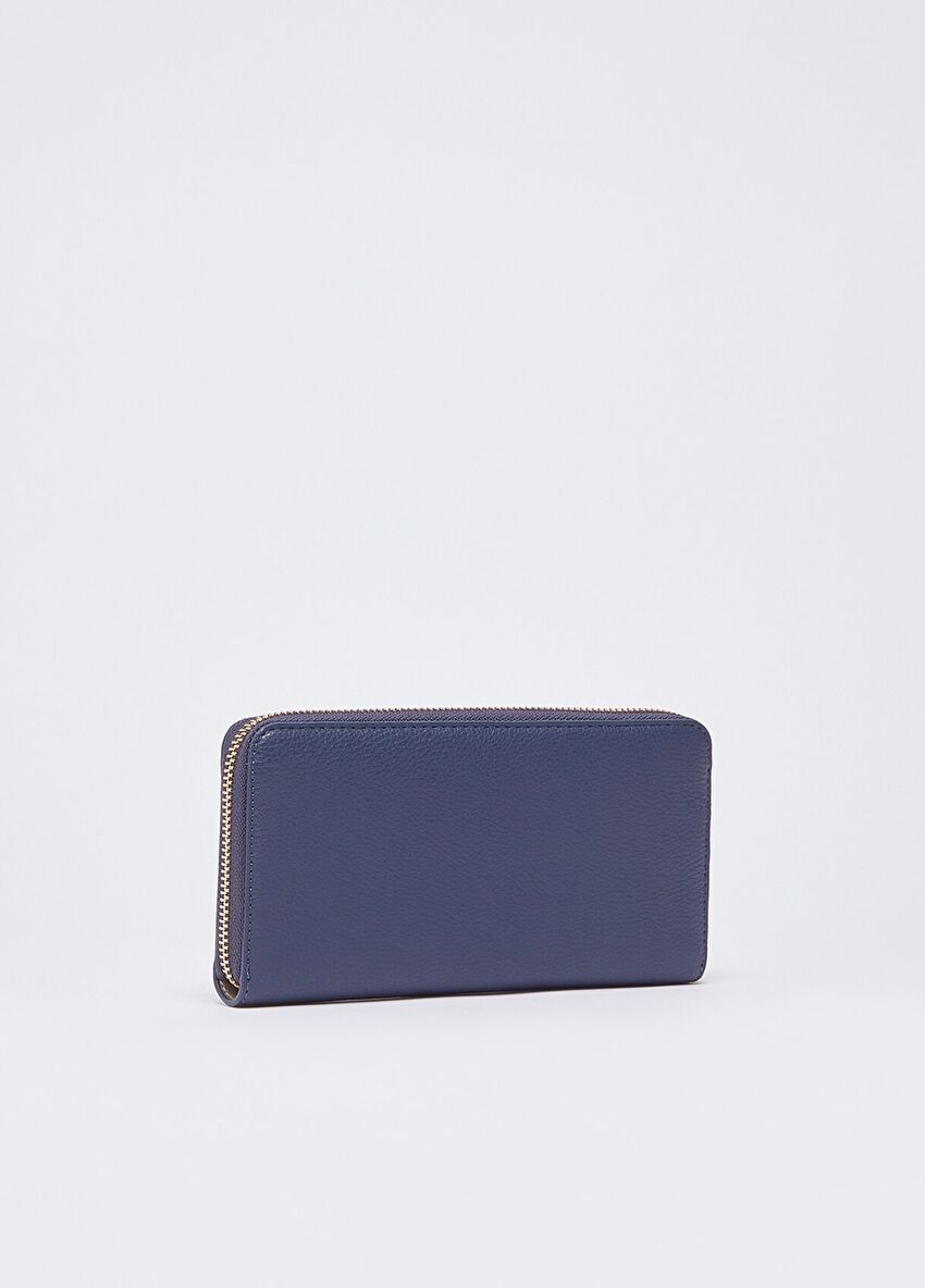 Lacivert Büyük Fermuarlı Cüzdan