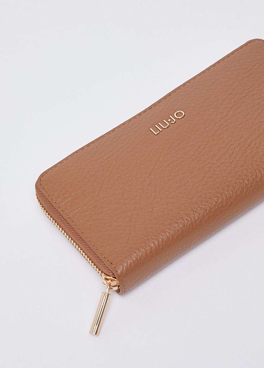 Kahverengi Büyük Fermuarlı Cüzdan