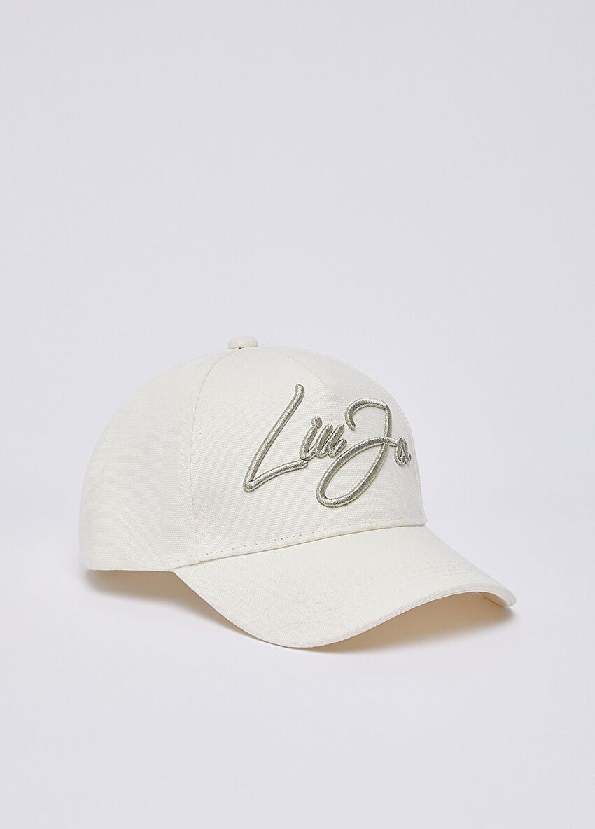 Beyaz / Krem Logolu Şapka