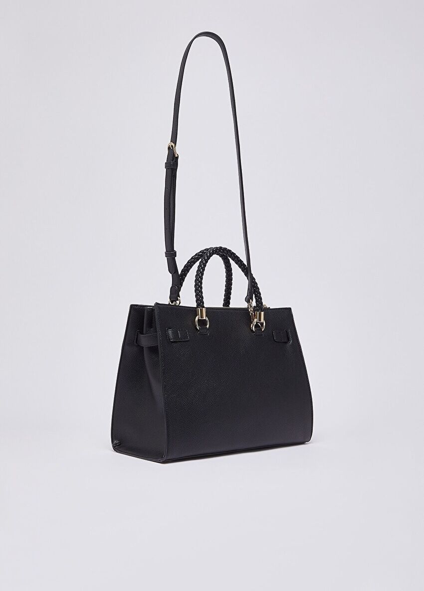 Siyah Orta Boy Tote Çanta
