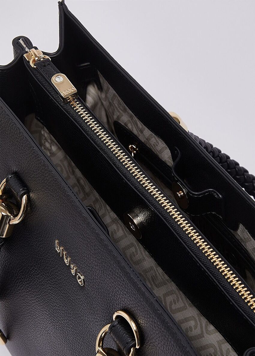 Siyah Orta Boy Tote Çanta