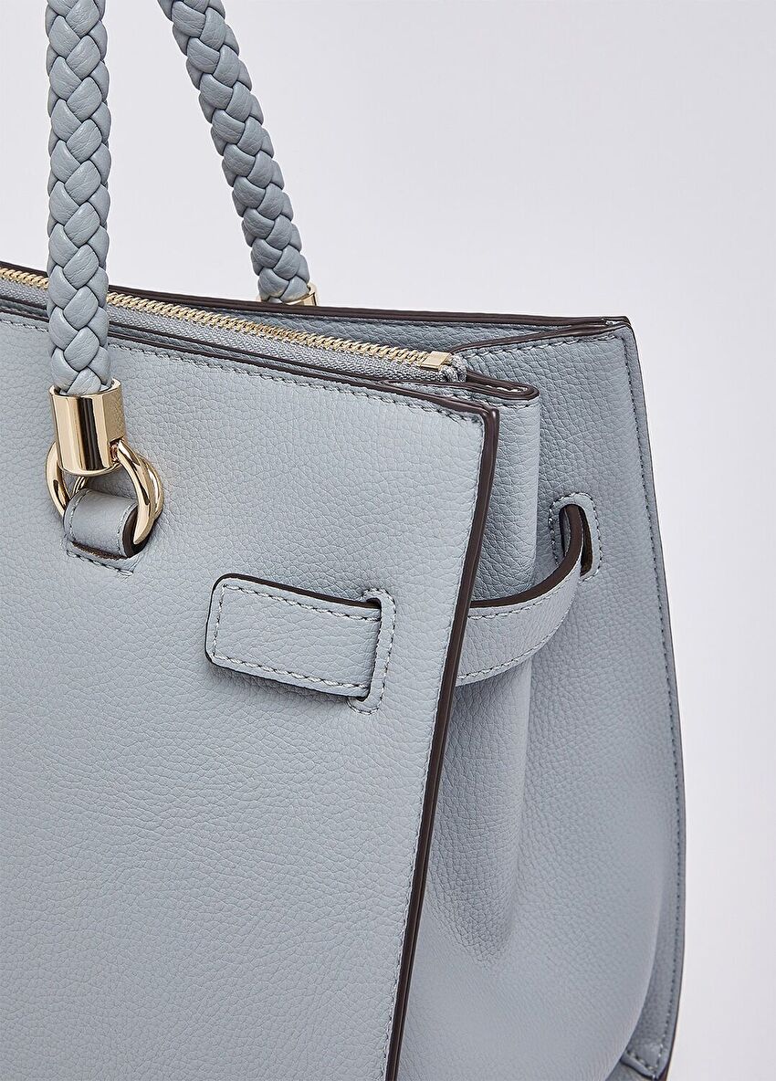 Açık Gri Orta Boy Tote Çanta