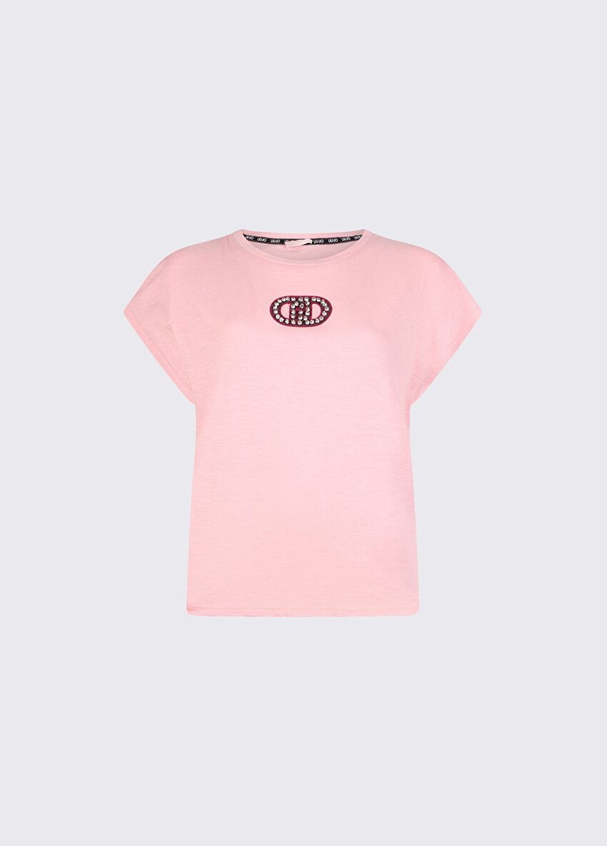 Taşlı Jersey Tişört