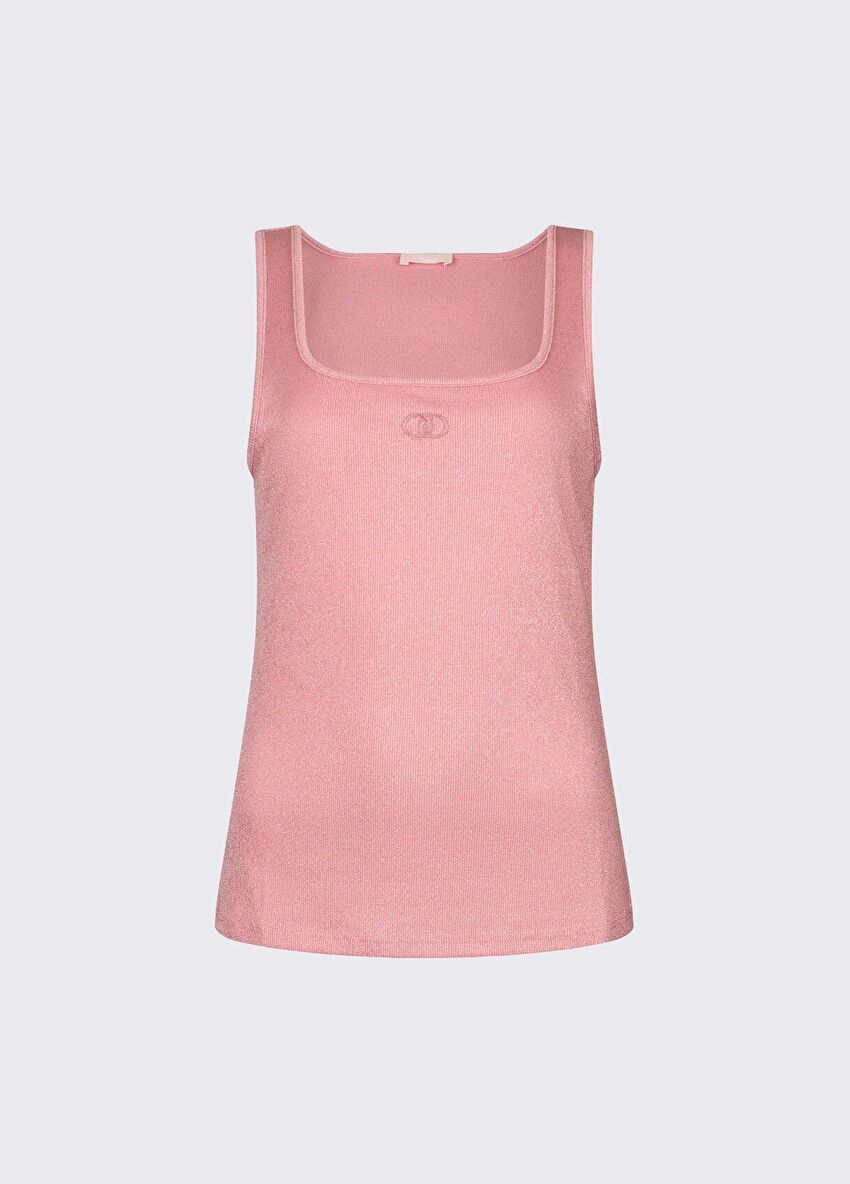 Pembe Kısa Kollu Moda Tişört