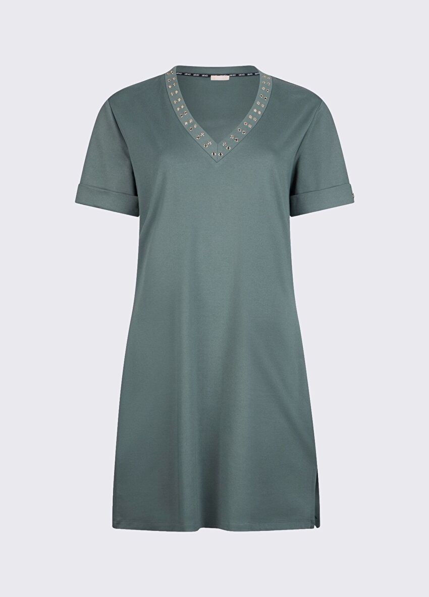 Yeşil Jersey Birleşik Elbise