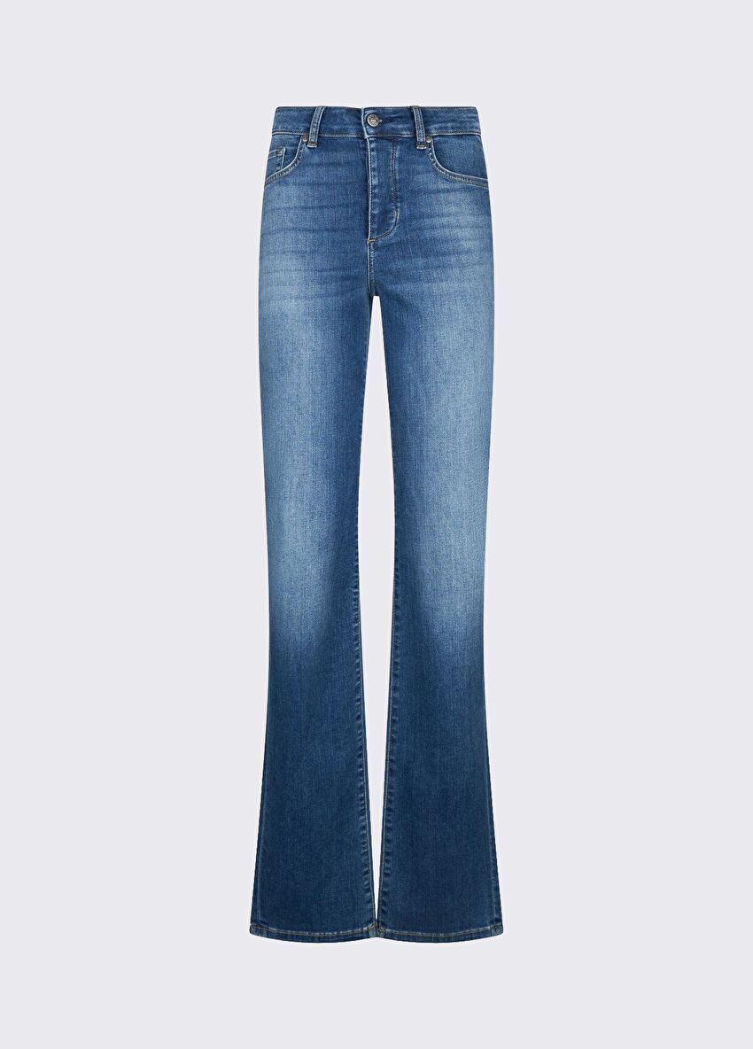 Yüksek Bel Straight Fit Jean