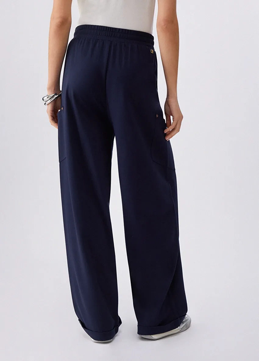 Lacivert Jersey Uzun Pantolon