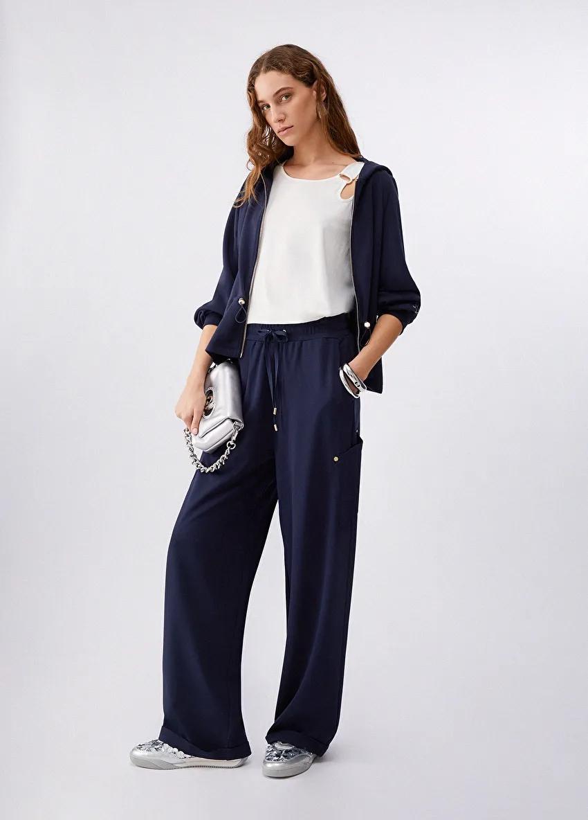 Lacivert Jersey Uzun Pantolon