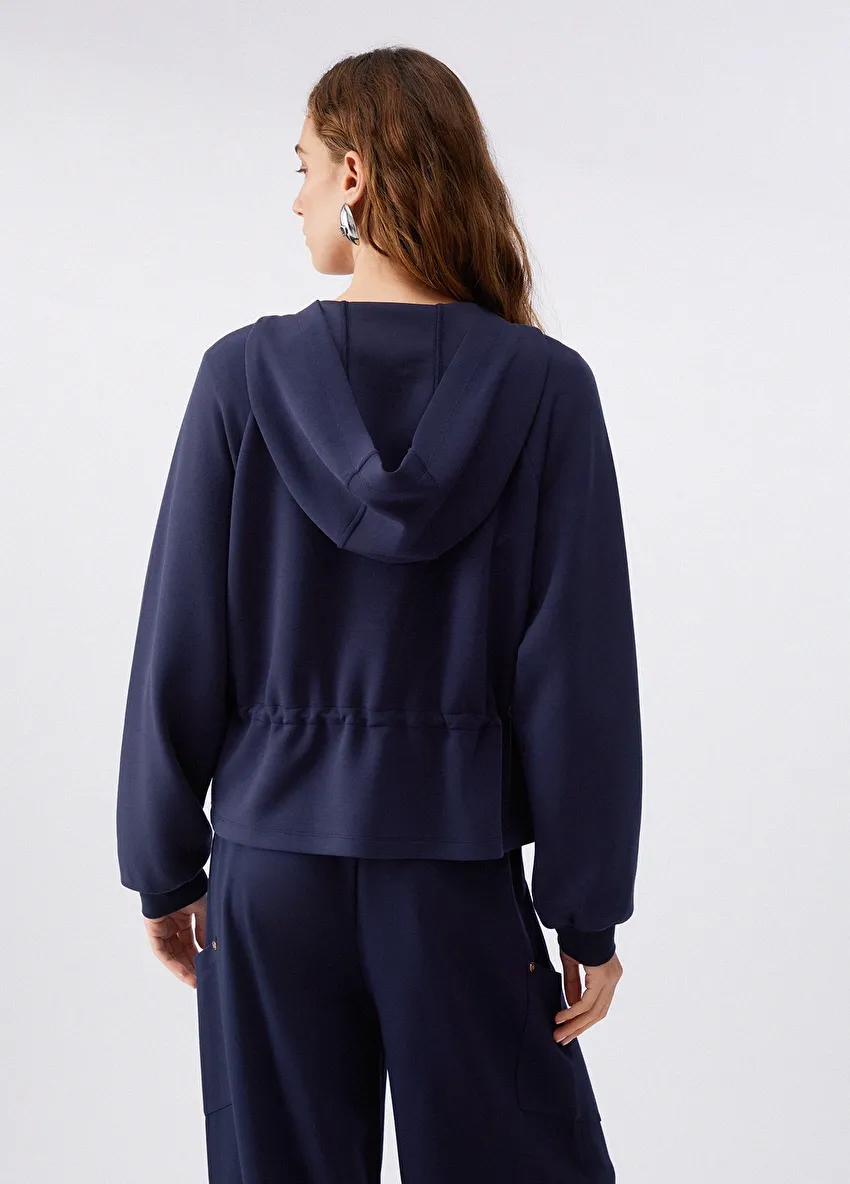 Fermuarlı Scuba Sweatshirt