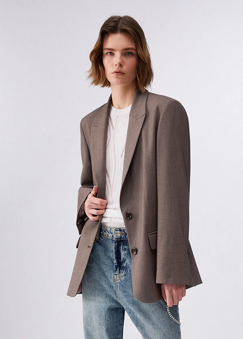 Kahverengi Oversize Blazer