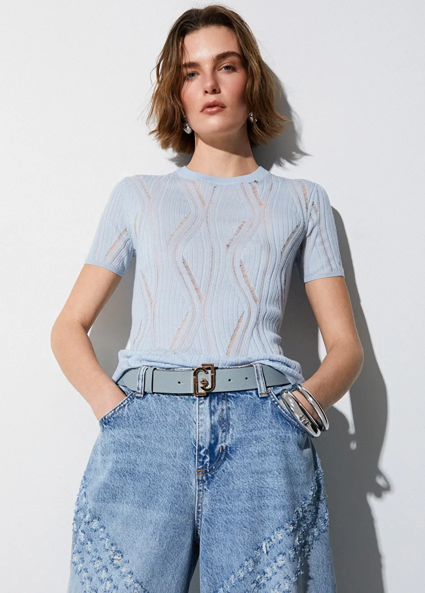 Açık Gri 3.5 Cm Kemer