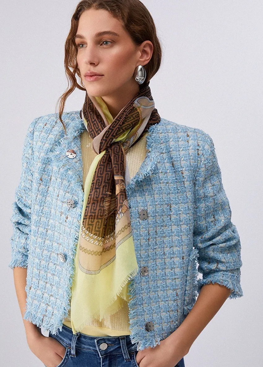 Yeşil Metal Detaylı Stola