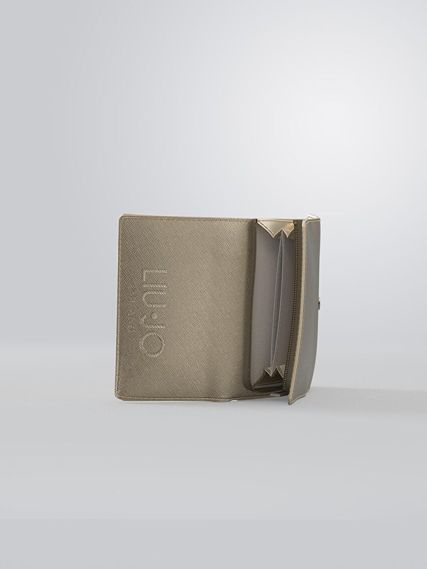 Altın Rengi Trifold Cüzdan
