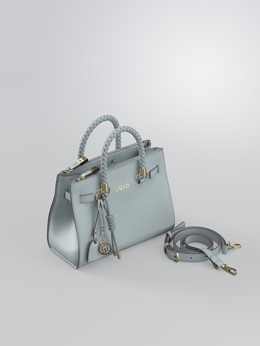 Açık Gri Küçük Satchel Çanta