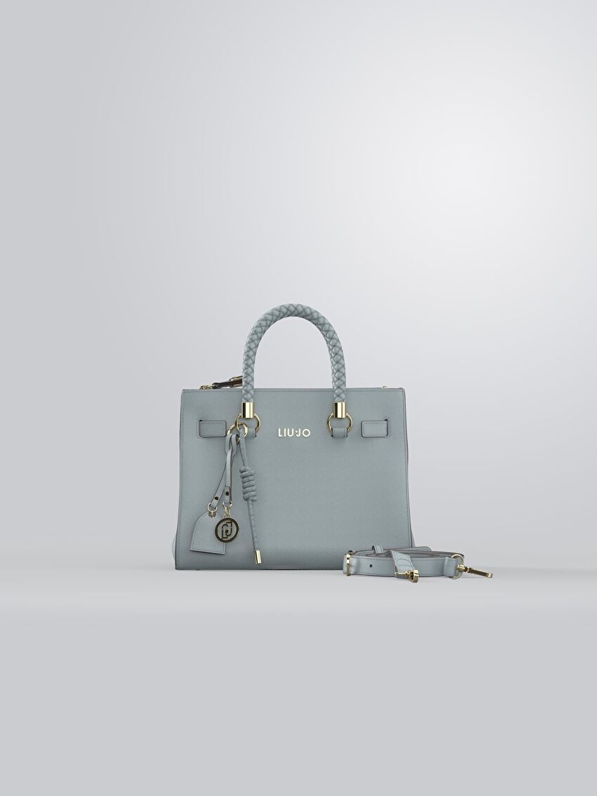 Açık Gri Küçük Satchel Çanta