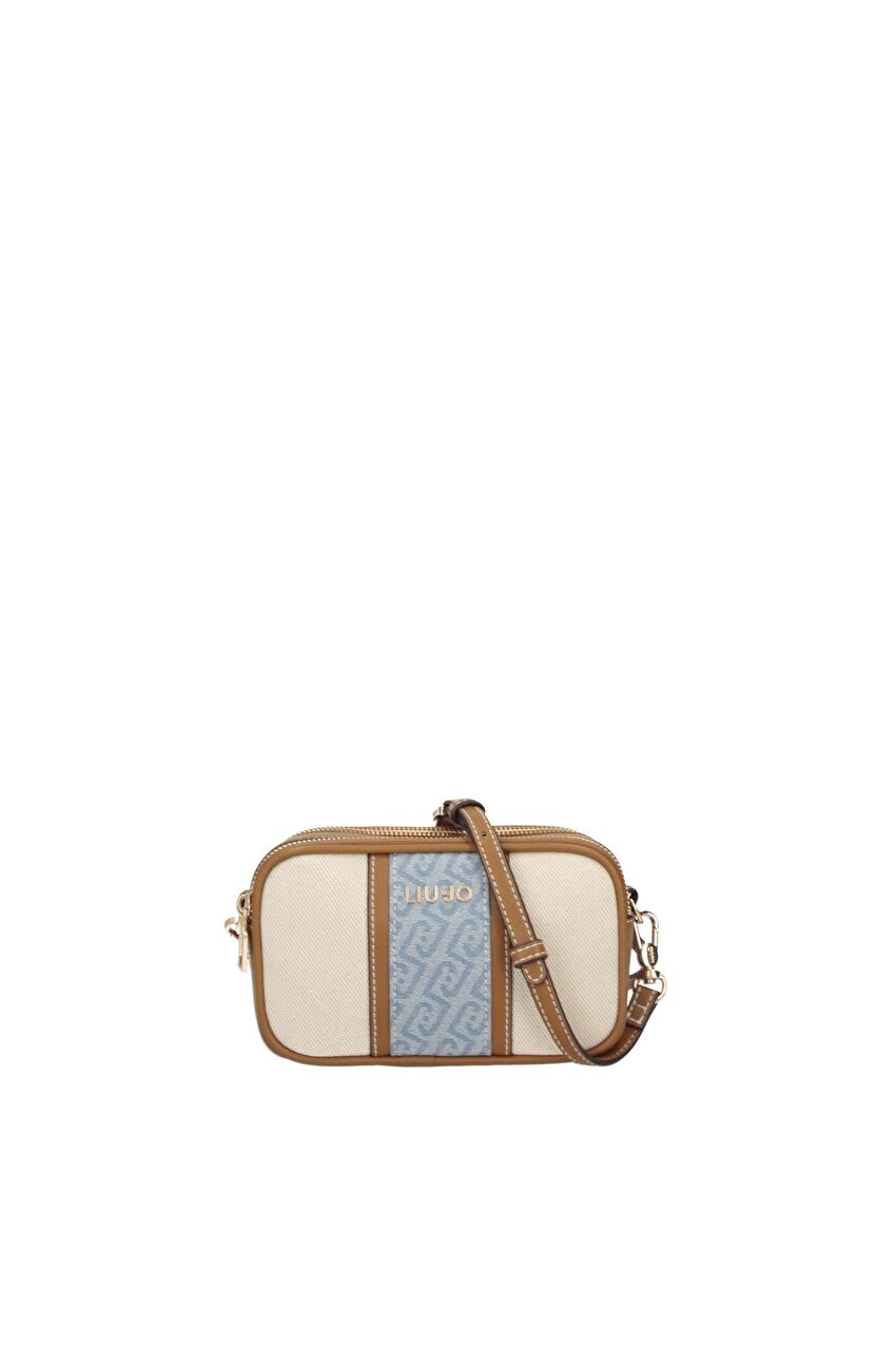Bej / Mavi Küçük Kamera Çantası