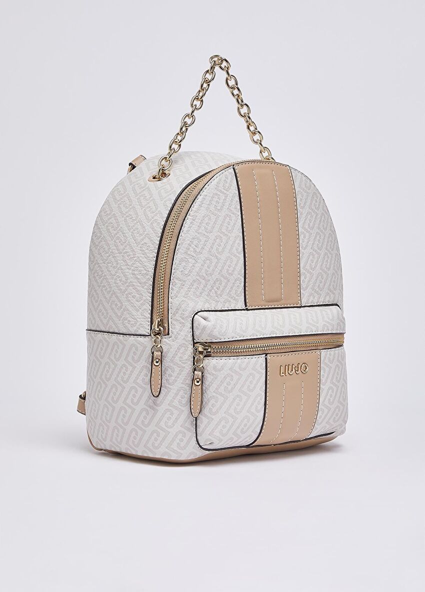 Bej / Pudra Orta Boy Sırt Çantası