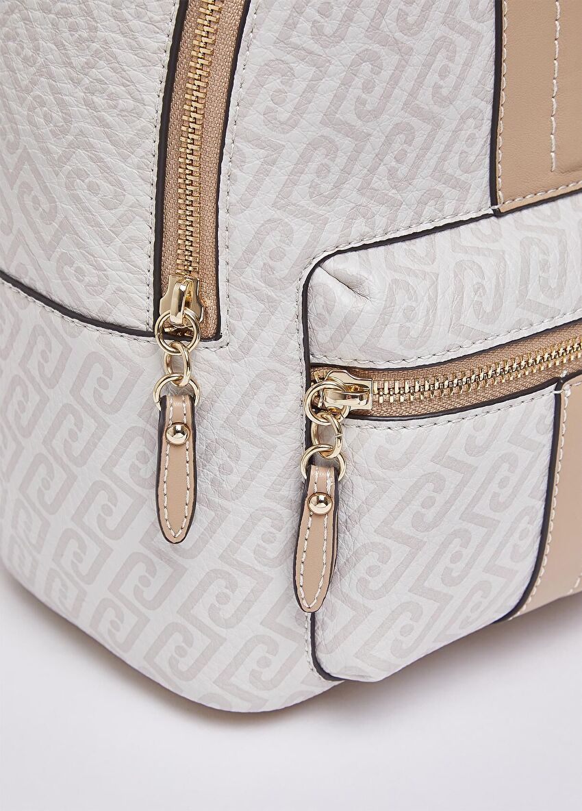 Bej / Pudra Orta Boy Sırt Çantası